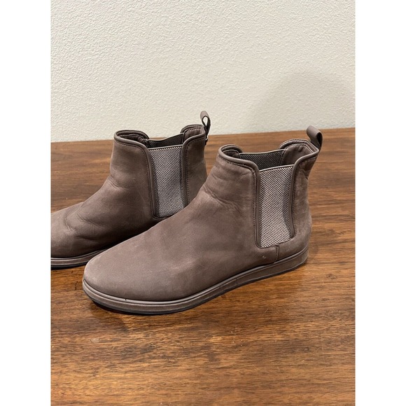 Nurture Womens Bootie 9.5 M Cadell Chelsea Ankle‎ Brown Leather Platform Pull On - Picture 4 of 11